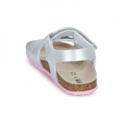 Chaussures Fille Sandales et Nu-pieds Geox J ADRIEL GIRL C Argenté -Sandales Soldes Boutique 21124635 500 E