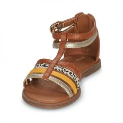 Chaussures Fille Sandales et Nu-pieds Geox J SANDAL KARLY GIRL Marron / Doré -Sandales Soldes Boutique 21124702 500 C