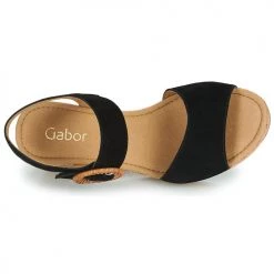 Chaussures Femme Sandales et Nu-pieds Gabor 8576017 Noir -Sandales Soldes Boutique 21132991 500 F