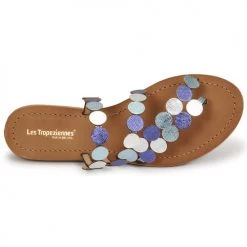Chaussures Femme Sandales et Nu-pieds Les Tropéziennes par M Belarbi HOROND Bleu / Argent -Sandales Soldes Boutique 21134879 500 F