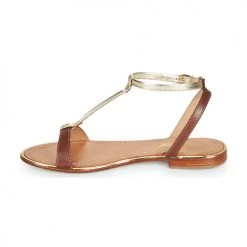 Chaussures Femme Sandales et Nu-pieds Les Tropéziennes par M Belarbi HANAKIN Marron / Or -Sandales Soldes Boutique 21134903 500 D