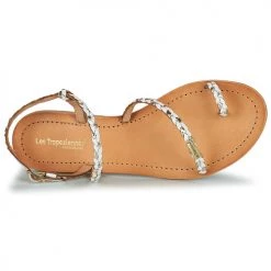 Chaussures Femme Sandales et Nu-pieds Les Tropéziennes par M Belarbi HANDIAMO Blanc / Multicolore -Sandales Soldes Boutique 21134904 500 F