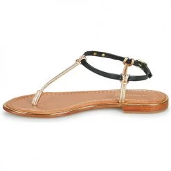 Chaussures Femme Sandales et Nu-pieds Les Tropéziennes par M Belarbi HOCLEO Noir / Or -Sandales Soldes Boutique 21134923 500 D