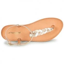 Chaussures Femme Sandales et Nu-pieds Les Tropéziennes par M Belarbi HODIN Beige / Or -Sandales Soldes Boutique 21134924 500 F