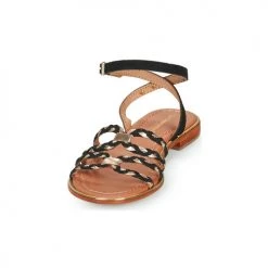 Chaussures Femme Sandales et Nu-pieds Les Tropéziennes par M Belarbi HOMAYA Noir / Or -Sandales Soldes Boutique 21134926 500 C