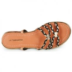 Chaussures Femme Sandales et Nu-pieds Les Tropéziennes par M Belarbi HOMAYA Noir / Or -Sandales Soldes Boutique 21134926 500 F