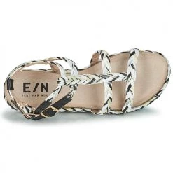 Chaussures Femme Sandales et Nu-pieds Elue par nous LECHIEN Noir -Sandales Soldes Boutique 21135045 500 F