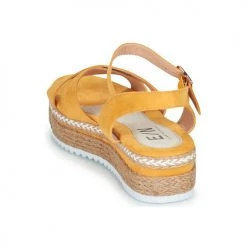 Chaussures Femme Sandales et Nu-pieds Elue par nous LEMILIO Jaune -Sandales Soldes Boutique 21135047 500 E
