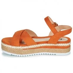 Chaussures Femme Sandales et Nu-pieds Elue par nous LEMILIO Marron -Sandales Soldes Boutique 21135048 500 D