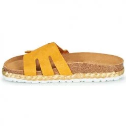 Chaussures Femme Sandales et Nu-pieds Elue par nous LEO Jaune -Sandales Soldes Boutique 21135050 500 D