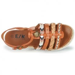 Chaussures Femme Sandales et Nu-pieds Elue par nous LEPRINCE Camel -Sandales Soldes Boutique 21135053 500 F