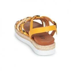 Chaussures Femme Sandales et Nu-pieds Elue par nous LEPRINCE Jaune -Sandales Soldes Boutique 21135054 500 E