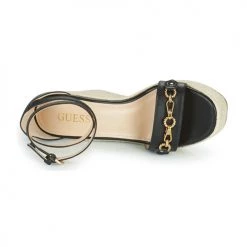 Chaussures Femme Sandales et Nu-pieds Guess WENDY Noir -Sandales Soldes Boutique 21160531 500 F