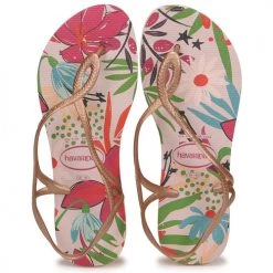Chaussures Femme Sandales et Nu-pieds Havaianas LUNA PRINT Rose -Sandales Soldes Boutique 21189483 500 F