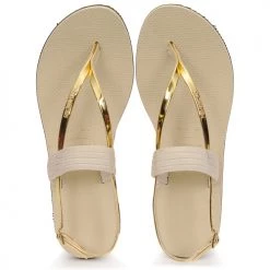 Chaussures Femme Sandales et Nu-pieds Havaianas YOU FLORIPA Beige / Doré -Sandales Soldes Boutique 21189516 500 F