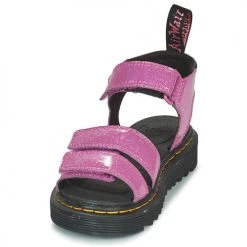 Chaussures Fille Sandales et Nu-pieds Dr. Martens KLAIRE J DARK PINK COSMIC GLITTER Rose -Sandales Soldes Boutique 21189692 500 C