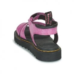 Chaussures Fille Sandales et Nu-pieds Dr. Martens KLAIRE J DARK PINK COSMIC GLITTER Rose -Sandales Soldes Boutique 21189692 500 E