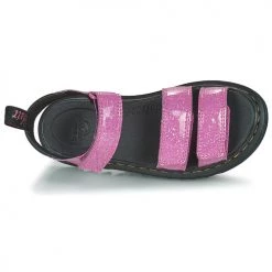 Chaussures Fille Sandales et Nu-pieds Dr. Martens KLAIRE J DARK PINK COSMIC GLITTER Rose -Sandales Soldes Boutique 21189692 500 F