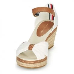 Chaussures Femme Sandales et Nu-pieds Tommy Hilfiger ICONIC ELBA SANDAL Blanc -Sandales Soldes Boutique 21189979 500 C