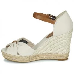 Chaussures Femme Sandales et Nu-pieds Tommy Hilfiger BASIC OPEN TOE HIGH WEDGE Beige -Sandales Soldes Boutique 21189980 500 D