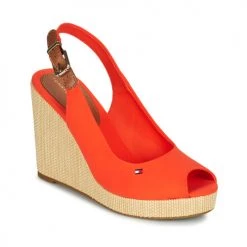 Chaussures Femme Sandales et Nu-pieds Tommy Hilfiger ICONIC ELENA SLING BACK WEDGE Orange