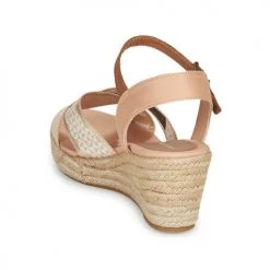 Chaussures Femme Sandales et Nu-pieds Tommy Hilfiger TOMMY WEBBING LOW WEDGE SANDAL Beige -Sandales Soldes Boutique 21189986 500 E