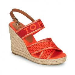 Chaussures Femme Sandales et Nu-pieds Tommy Hilfiger TOMMY WEBBING HIGH WEDGE SANDAL Orange