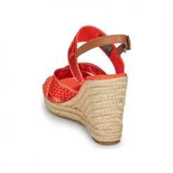 Chaussures Femme Sandales et Nu-pieds Tommy Hilfiger TOMMY WEBBING HIGH WEDGE SANDAL Orange -Sandales Soldes Boutique 21189993 500 E