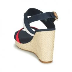 Chaussures Femme Sandales et Nu-pieds Tommy Hilfiger ESSENTIAL TOMMY HIGH WEDGE Bleu -Sandales Soldes Boutique 21190001 500 E