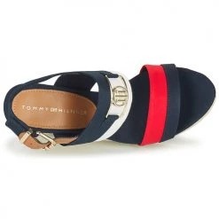 Chaussures Femme Sandales et Nu-pieds Tommy Hilfiger ESSENTIAL TOMMY HIGH WEDGE Bleu -Sandales Soldes Boutique 21190001 500 F