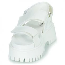 Chaussures Femme Sandales et Nu-pieds Bronx GROOVY-SANDAL Blanc -Sandales Soldes Boutique 21191041 500 C