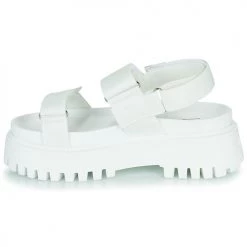 Chaussures Femme Sandales et Nu-pieds Bronx GROOVY-SANDAL Blanc -Sandales Soldes Boutique 21191041 500 D