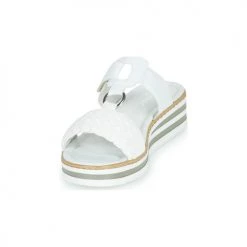 Chaussures Femme Sandales et Nu-pieds Rieker TRESSE Blanc -Sandales Soldes Boutique 21191395 500 C