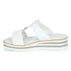Chaussures Femme Sandales et Nu-pieds Rieker TRESSE Blanc -Sandales Soldes Boutique 21191395 500 D