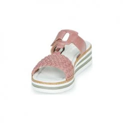 Chaussures Femme Sandales et Nu-pieds Rieker TRESSE Rose -Sandales Soldes Boutique 21191396 500 C