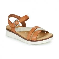 Chaussures Femme Sandales et Nu-pieds Remonte Dorndorf MUSCHEL Marron / Argenté