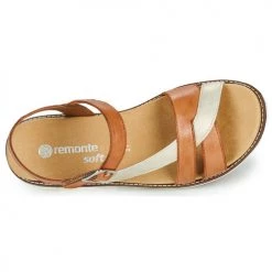 Chaussures Femme Sandales et Nu-pieds Remonte Dorndorf MUSCHEL Marron / Argenté -Sandales Soldes Boutique 21191444 500 F