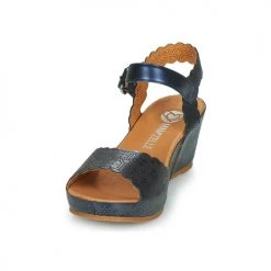 Chaussures Femme Sandales et Nu-pieds Mam'Zelle DOUGA Bleu -Sandales Soldes Boutique 21200053 500 C