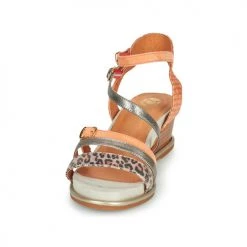 Chaussures Femme Sandales et Nu-pieds Mam'Zelle NAGA Argenté / Orange -Sandales Soldes Boutique 21200056 500 C