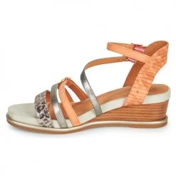 Chaussures Femme Sandales et Nu-pieds Mam'Zelle NAGA Argenté / Orange -Sandales Soldes Boutique 21200056 500 D