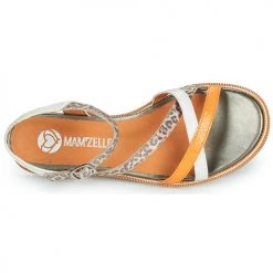 Chaussures Femme Sandales et Nu-pieds Mam'Zelle OLIM Leopard / Blanc / Jaune -Sandales Soldes Boutique 21200058 500 F
