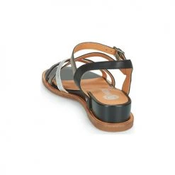 Chaussures Femme Sandales et Nu-pieds Mam'Zelle OLIM Noir / Etain -Sandales Soldes Boutique 21200059 500 E