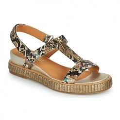 Chaussures Femme Sandales et Nu-pieds Mam'Zelle UDEO Python / Beige