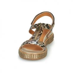 Chaussures Femme Sandales et Nu-pieds Mam'Zelle UDEO Python / Beige -Sandales Soldes Boutique 21200064 500 C