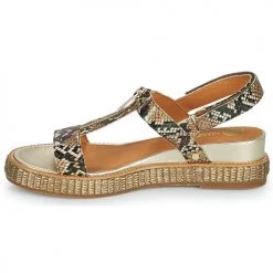 Chaussures Femme Sandales et Nu-pieds Mam'Zelle UDEO Python / Beige -Sandales Soldes Boutique 21200064 500 D