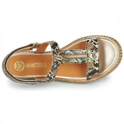 Chaussures Femme Sandales et Nu-pieds Mam'Zelle UDEO Python / Beige -Sandales Soldes Boutique 21200064 500 F