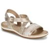 Chaussures Femme Sandales et Nu-pieds Geox D SANDAL VEGA Beige / Doré