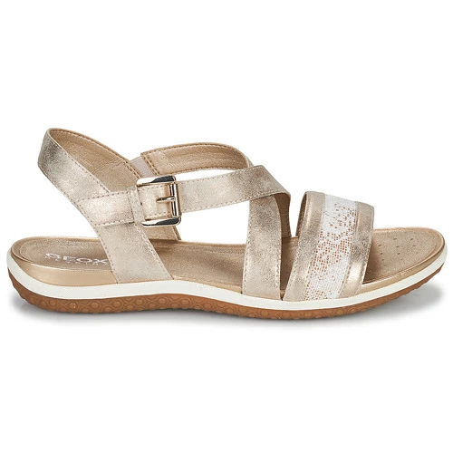 Chaussures Femme Sandales et Nu-pieds Geox D SANDAL VEGA Beige / Doré 2 Chaussures Femme Sandales et Nu-pieds Geox D SANDAL VEGA Beige / Doré – Image 2