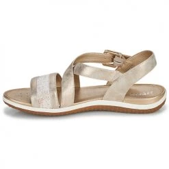 Chaussures Femme Sandales et Nu-pieds Geox D SANDAL VEGA Beige / Doré 9 Chaussures Femme Sandales et Nu-pieds Geox D SANDAL VEGA Beige / Doré -Sandales Soldes Boutique 21201125 500 D