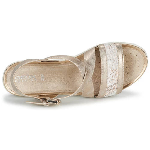 Chaussures Femme Sandales et Nu-pieds Geox D SANDAL VEGA Beige / Doré 6 Chaussures Femme Sandales et Nu-pieds Geox D SANDAL VEGA Beige / Doré – Image 6